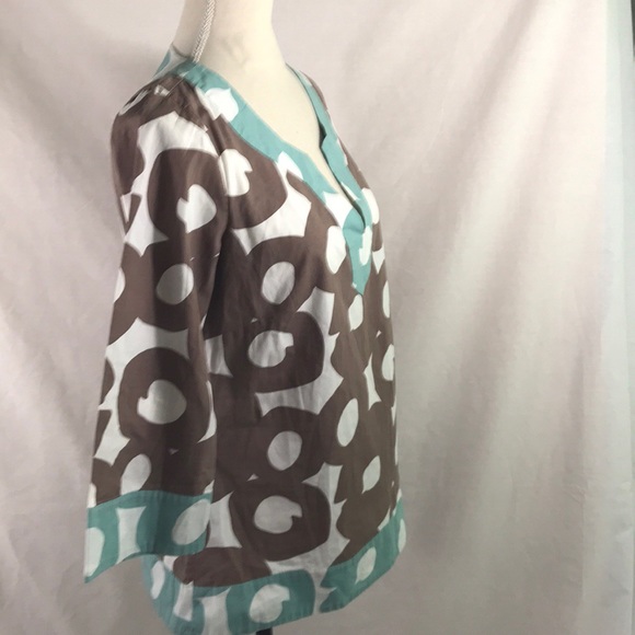 BODEN Tunic Casual Geometric top Size 12 - Picture 6 of 7